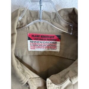 Riverside Uniforms Frontline Flame Resistant FR Work Shirt Mens Tan Khaki USA